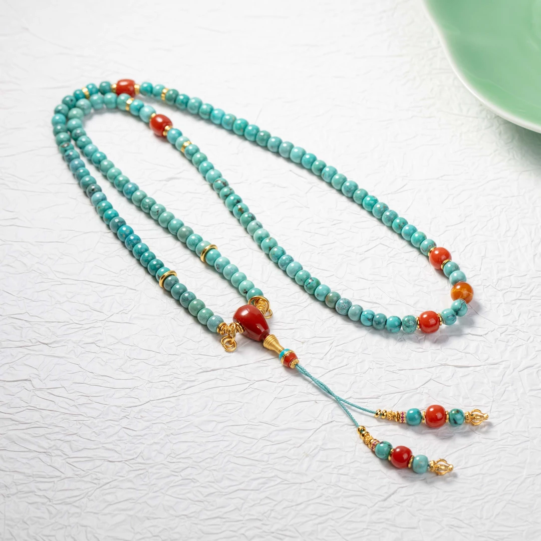 S925绿松石设计款项链多样性发一#B1591349