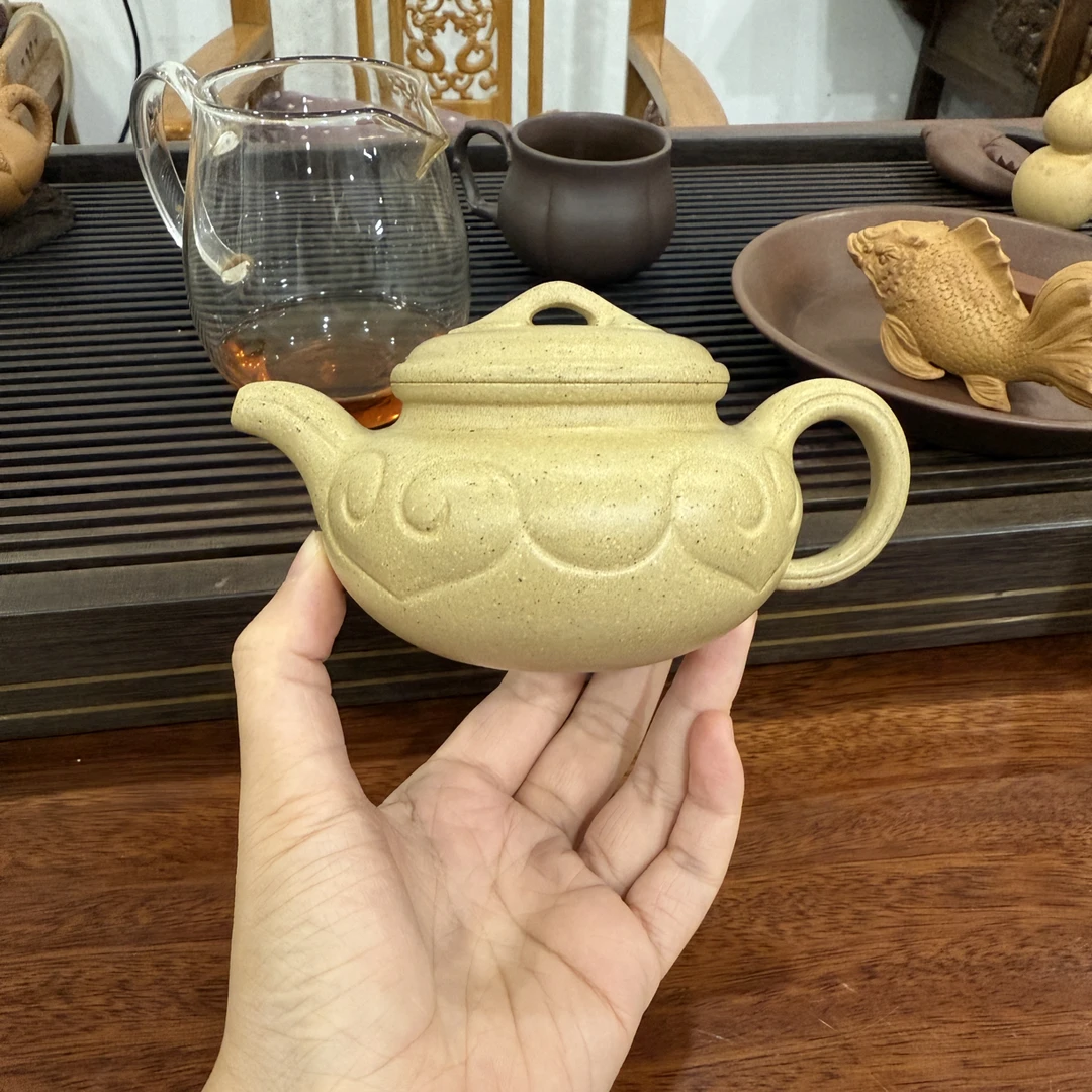【仿古如意•四号井本山绿泥】全手工紫砂壶