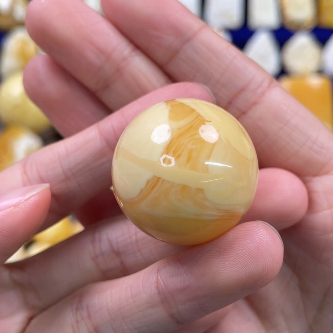 蜜蜡裸石未镶嵌琥珀蜜蜡珠子卡28.7mm