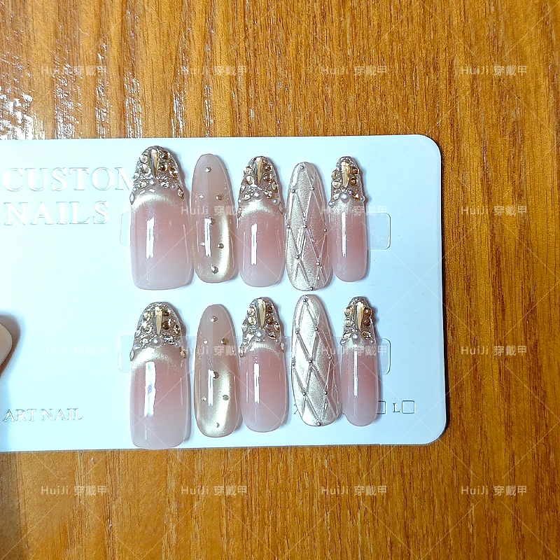 HUIJI【金箔香奈】-Seif-delighting-纯手工穿戴甲-10片装-赠工具包