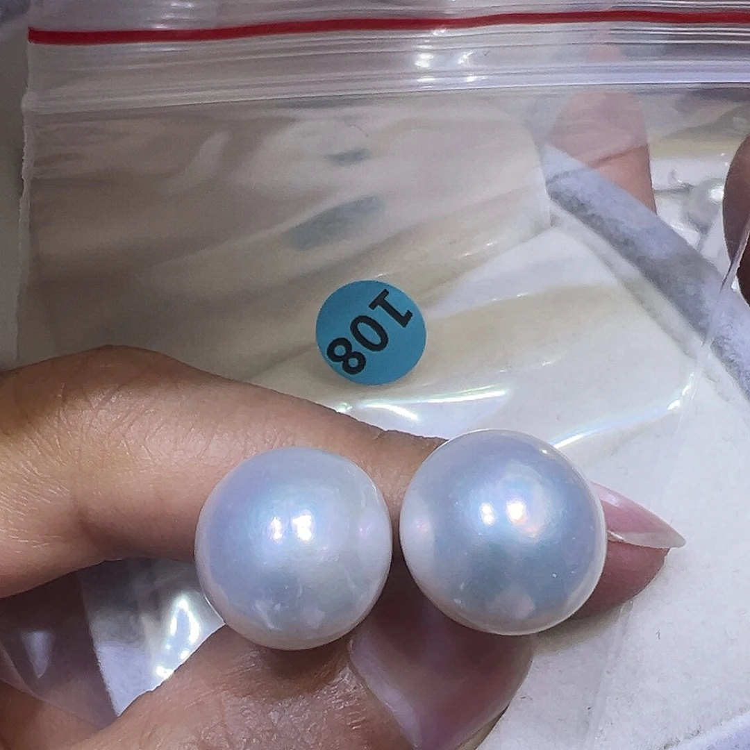淡水珍珠耳饰银S925镶嵌