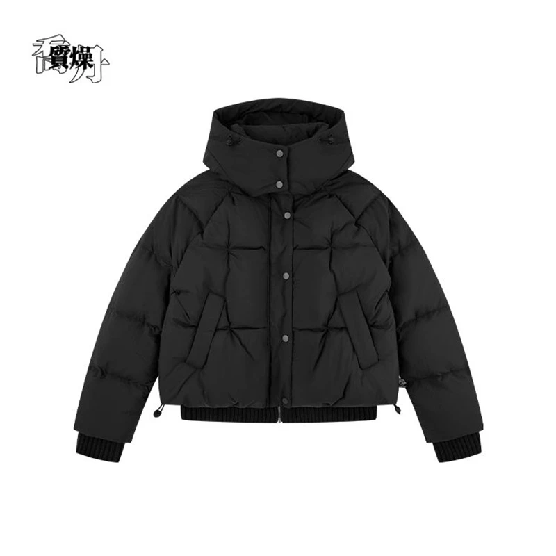 乔丹梭织羽绒服女2025冬季保暖防风休闲短款羽绒外套QDLGM2261020