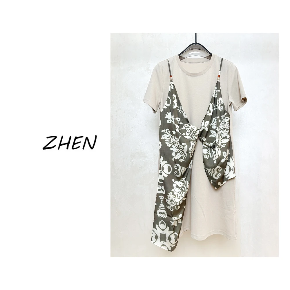 【ZHEN】25K00527 2025新款时尚气质修身显瘦小众设计连衣裙女