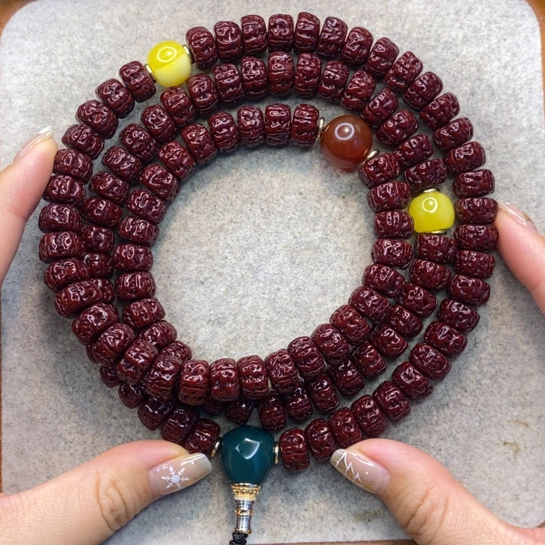 刚***的吊坠金刚菩提盘龙108 11