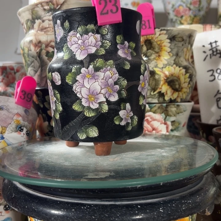 景德镇手绘花盆满38包邮偏远地区除外