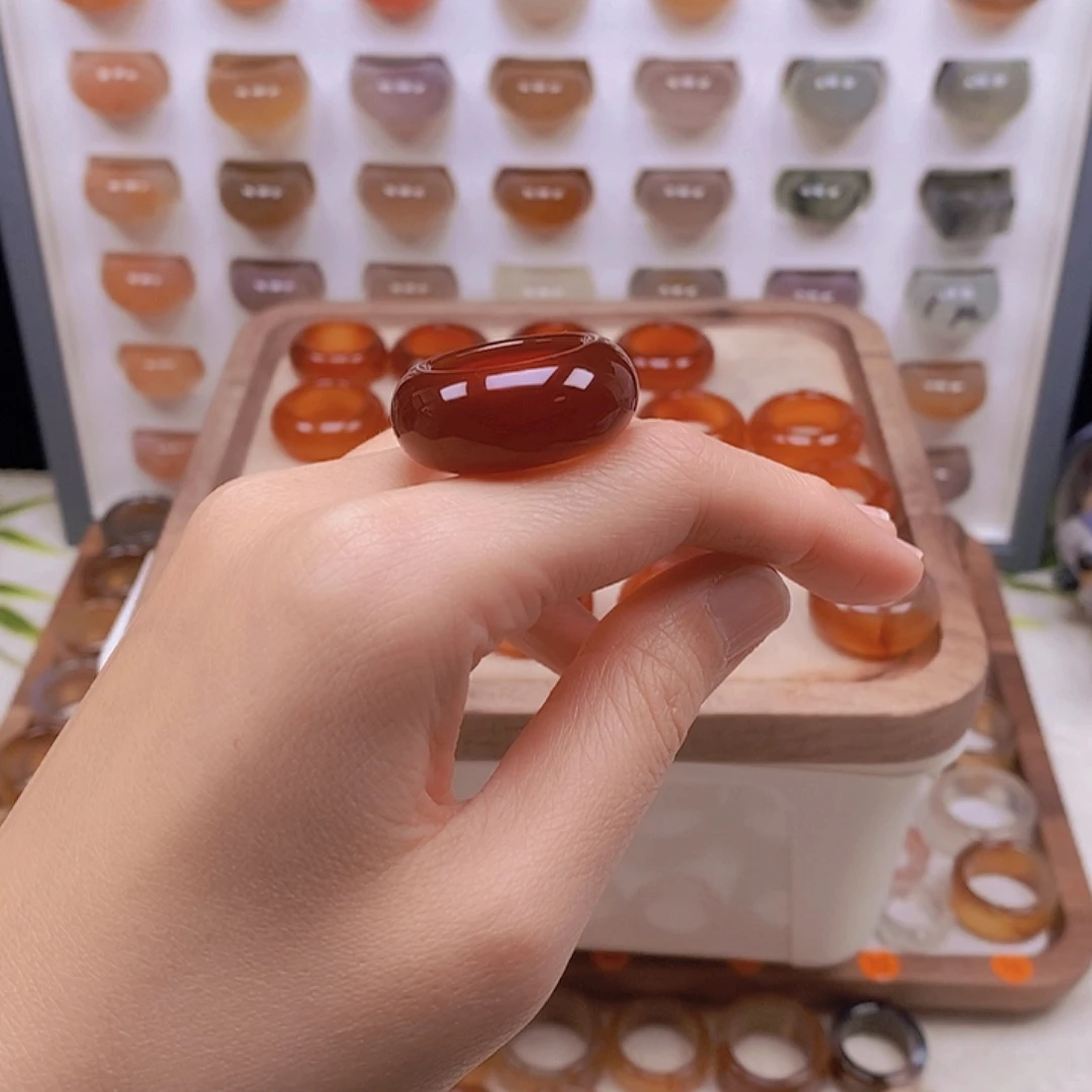 飘***子玛瑙/玉髓未镶嵌戒指港17