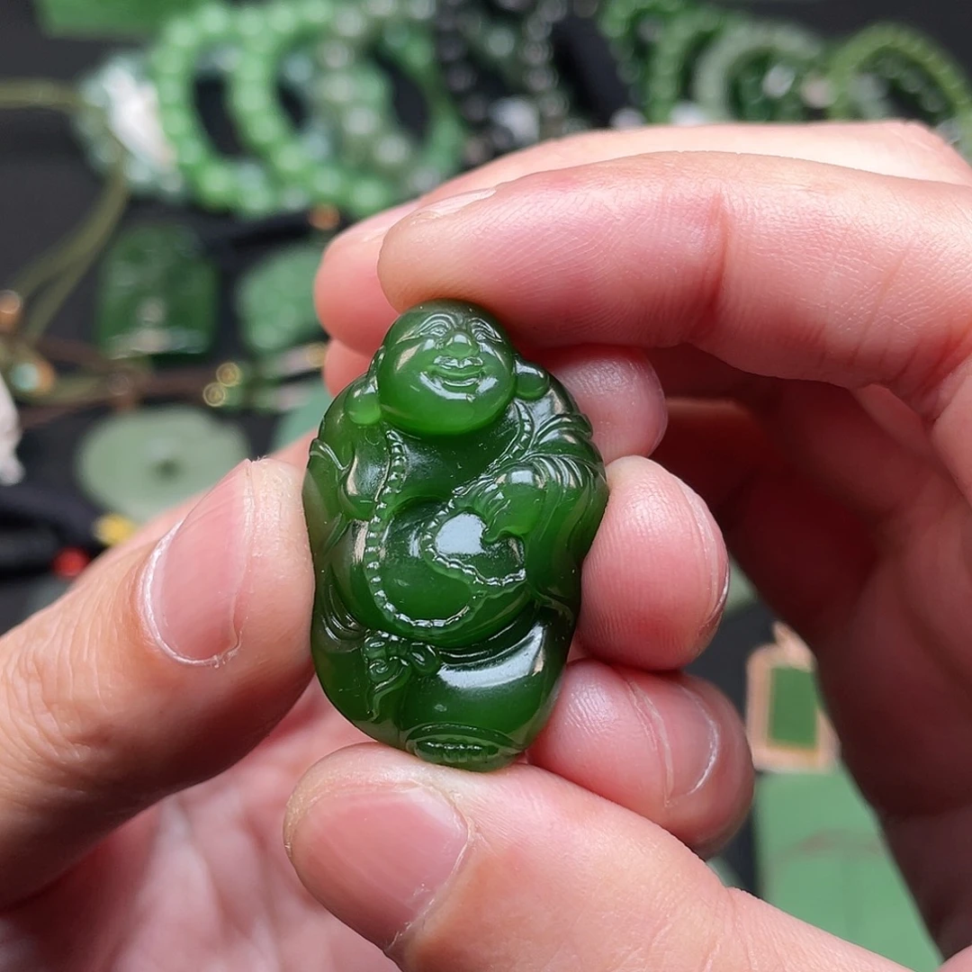 真***敌和田玉（碧玉）未镶嵌颈饰