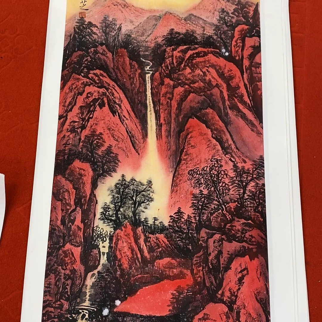 国画红木花香扑鼻清透自然