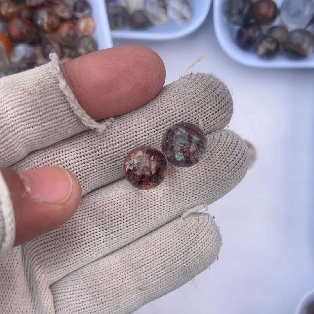 烟晶戒指银S925镶嵌暖*呀幽灵单珠