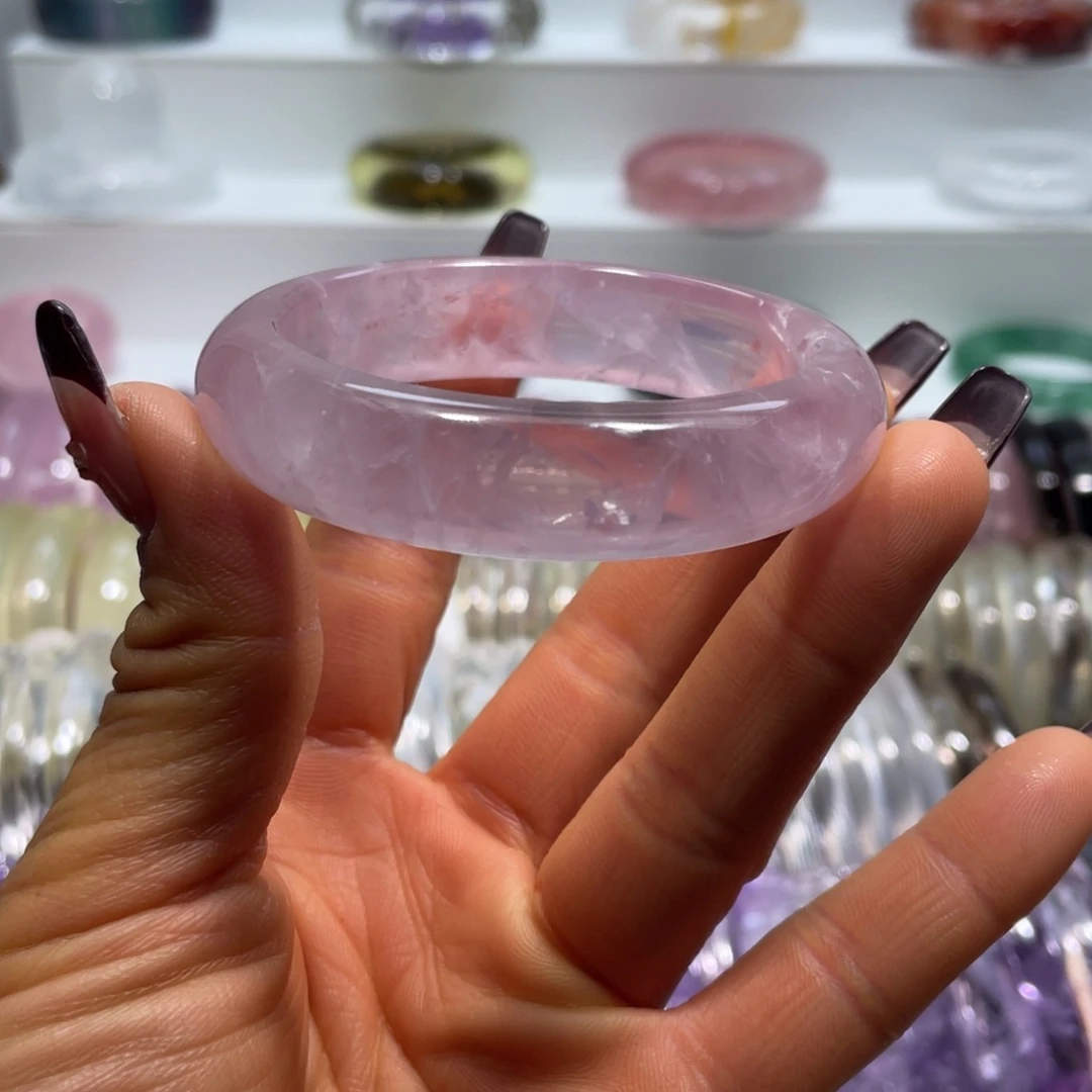 水晶手镯54圈口28号未镶嵌