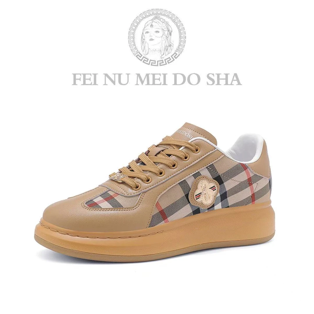 MDS新款时尚棋盘格百搭男女同款潮流休闲鞋