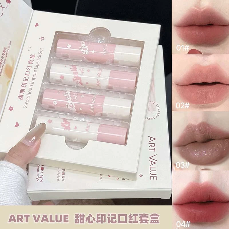 秋冬季韩系新甜心印记口红柔雾面自带细闪温柔显白细腻美妆学生党