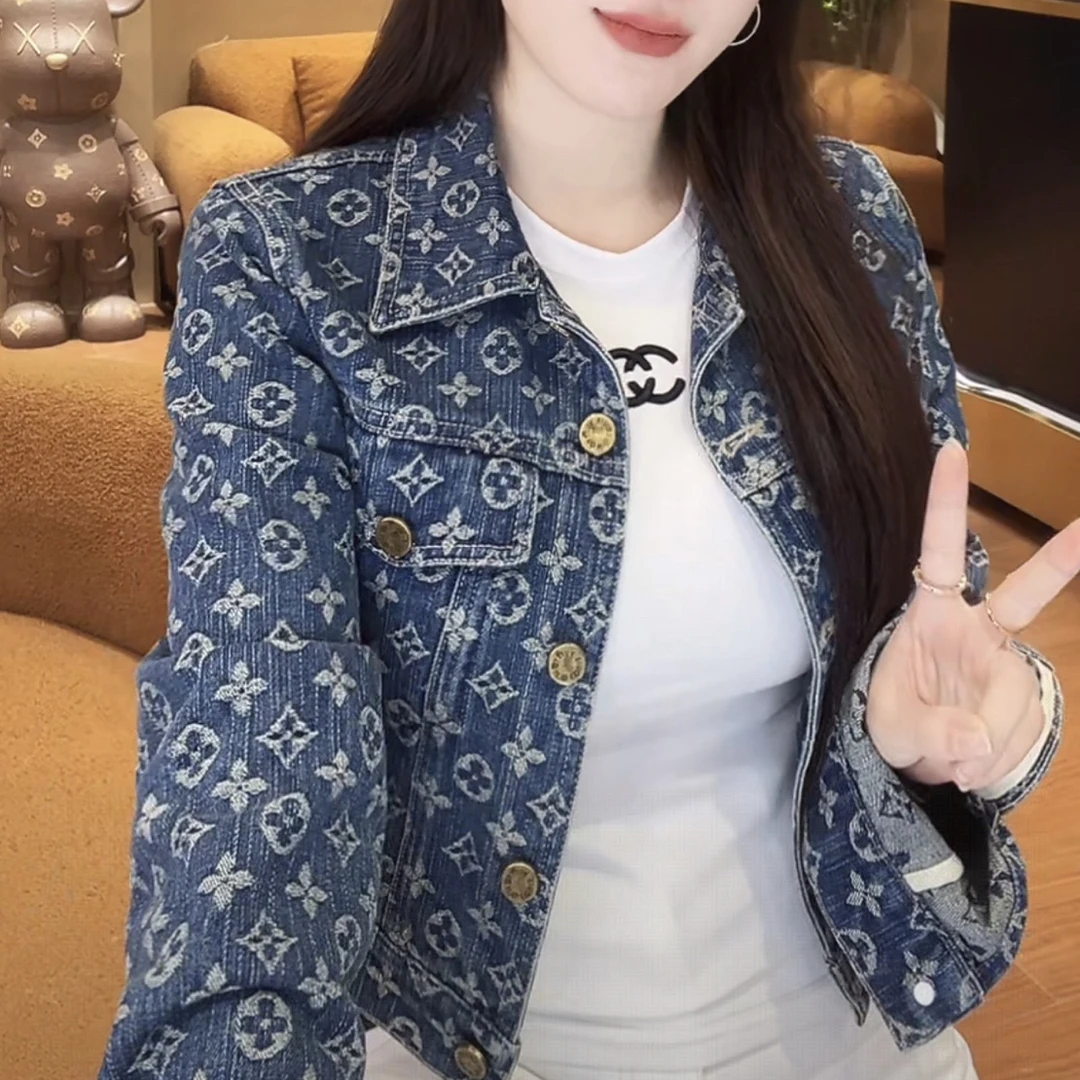 婷婷美美-VIP•家订制高货老花短款牛仔外套