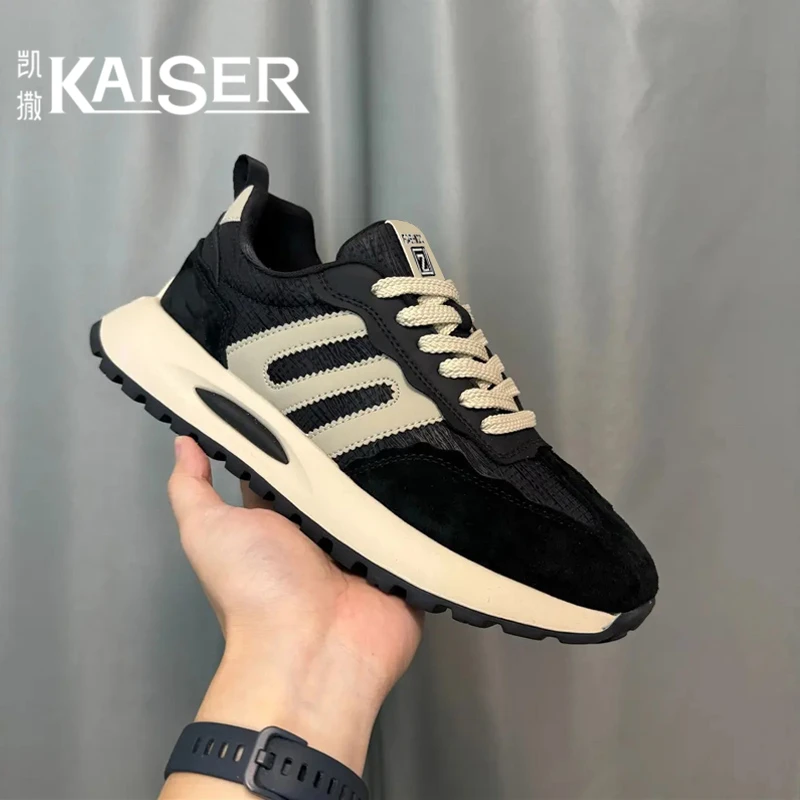 KAISER/凯撒·男鞋新款百搭透气休闲运动鞋子男款厚底潮流阿甘跑鞋