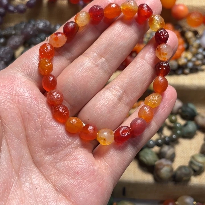 晶***子玛瑙/玉髓合金手链