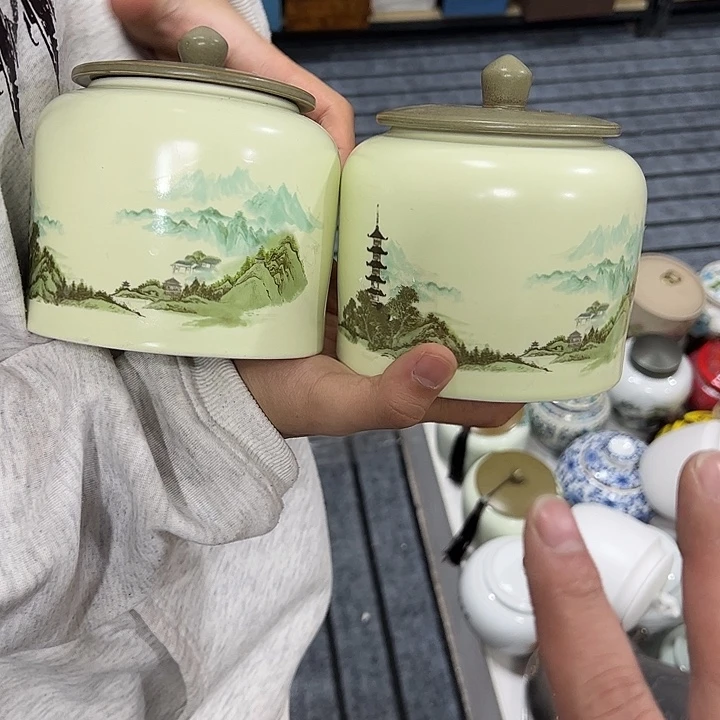 茶叶罐陶瓷家用储物罐瑕疵福利品介意勿拍