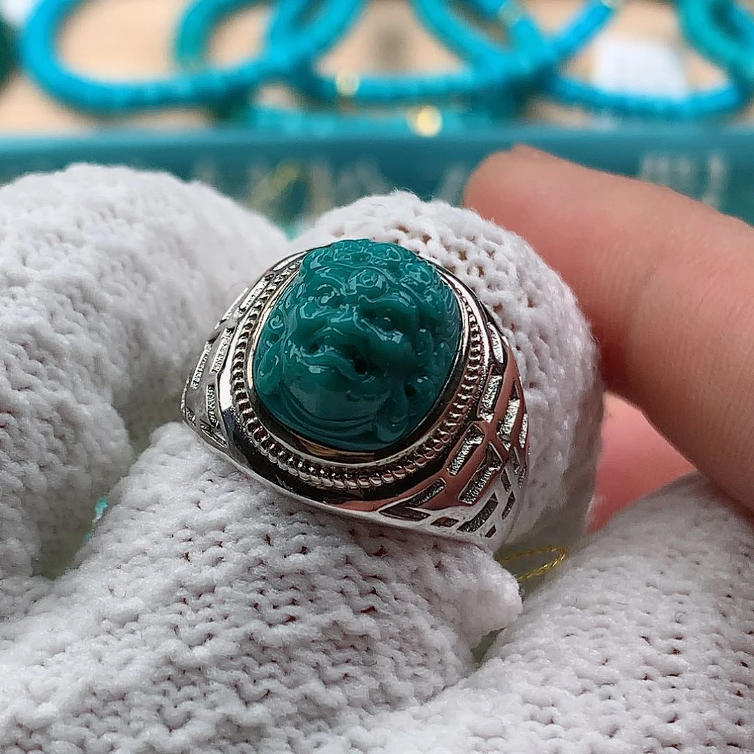 绿松石颈饰银S925镶嵌