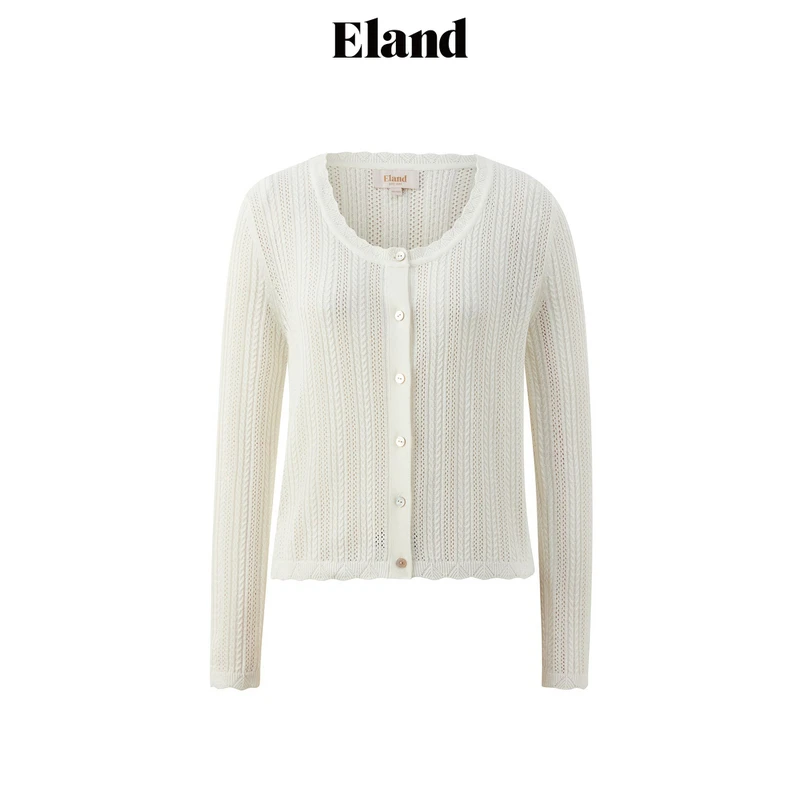 【女装优选WL】Eland衣恋毛针织衫女空调开衫外套25夏EECKF23M03