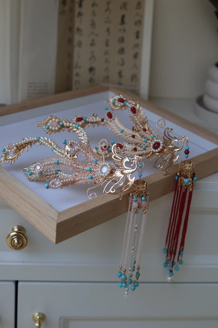 原创（凤鸾）偏凤发饰汉服配饰古风发饰偏凤发钗