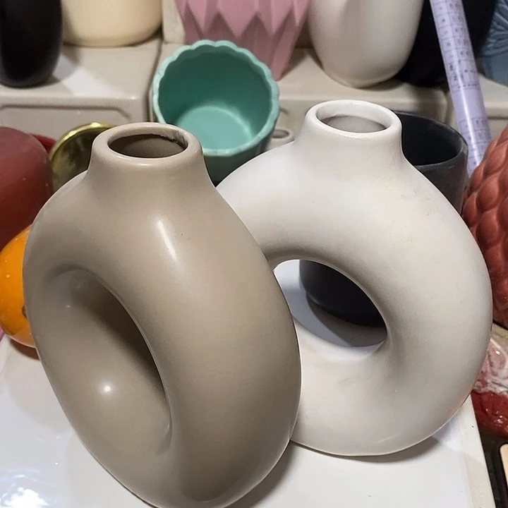 陶摆件陶盆有孔 瑕疵介意勿拍