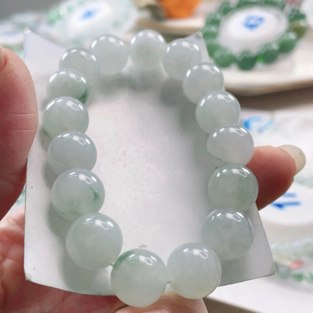 翡翠未镶嵌手链手串12.8