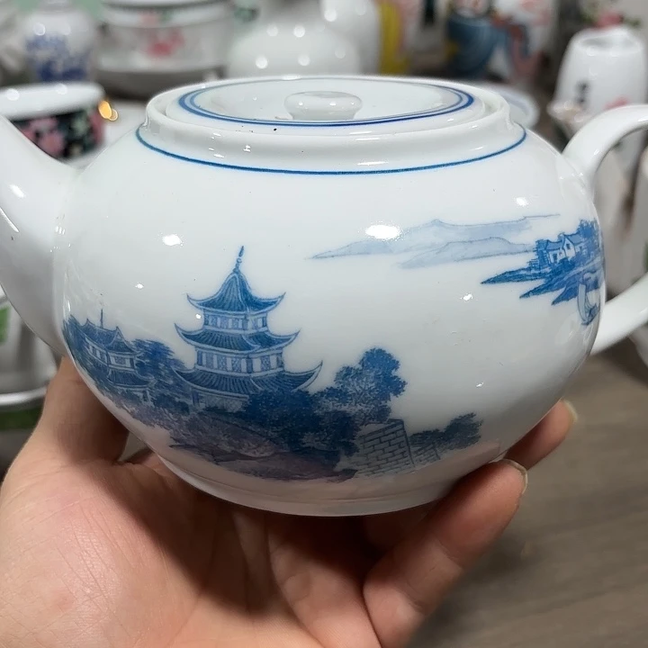 陶800毫升容量岳阳楼，茶壶茶壶