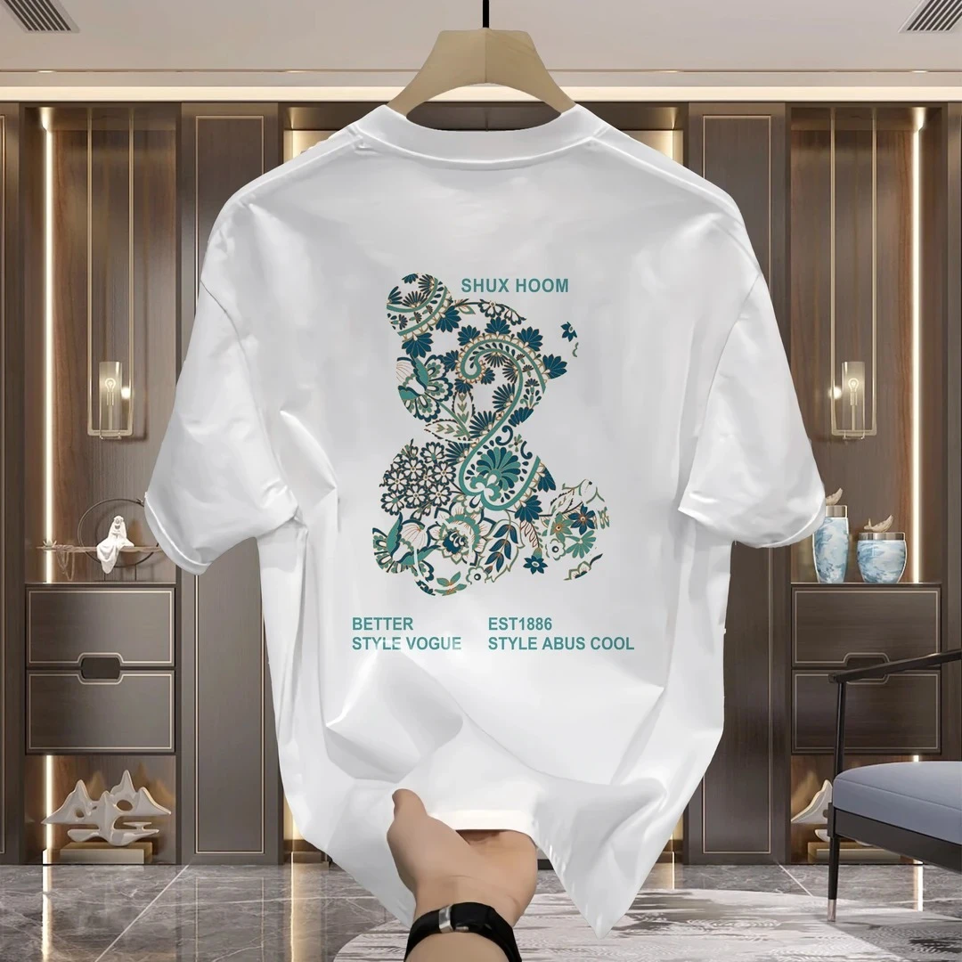 纯棉T恤高端潮牌男装夏季t恤上衣修身短袖t恤男款新款内搭打底衫