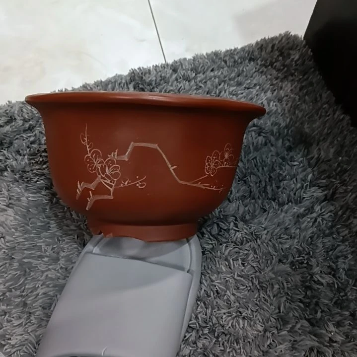 红陶溱*五角海棠型紫砂花盆