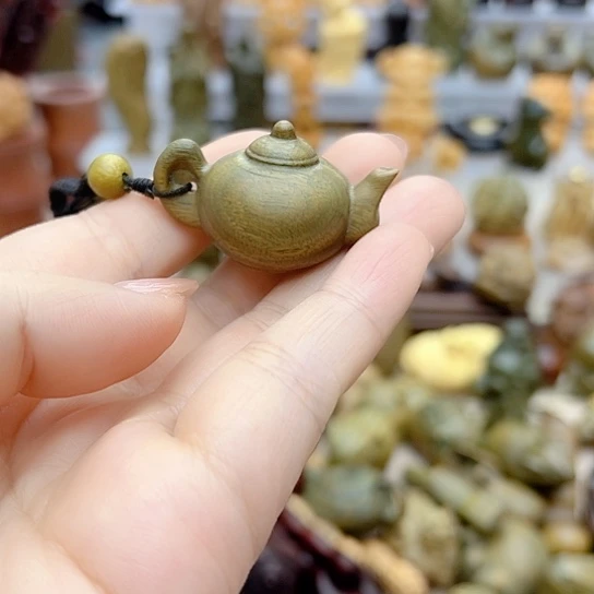 维腊木（绿檀）孤**零把把壶