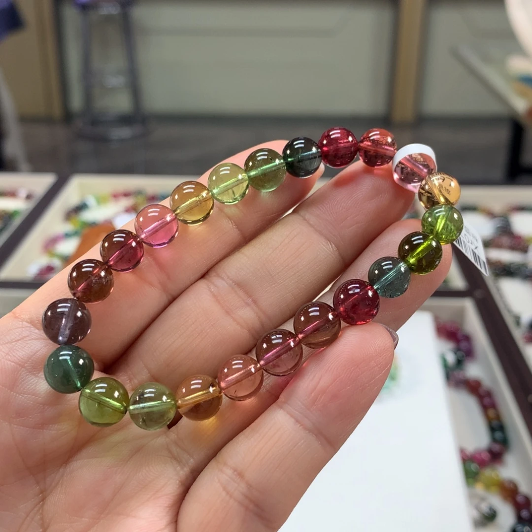 碧玺未镶嵌手链8➕