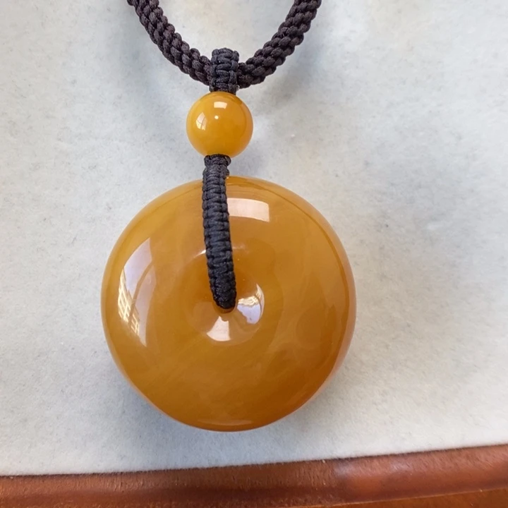 蜜蜡未镶嵌项链吊坠