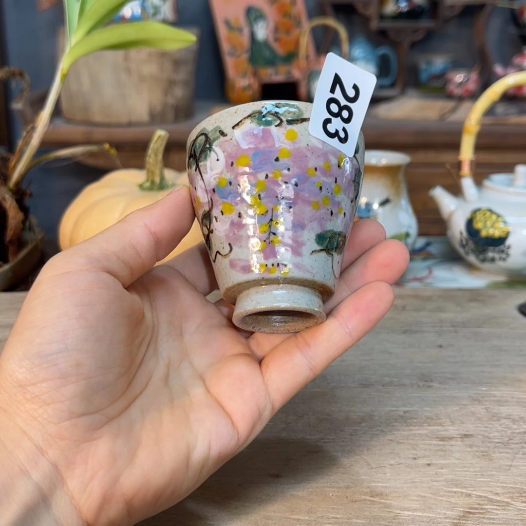 壶素浅陶瓷手工手绘