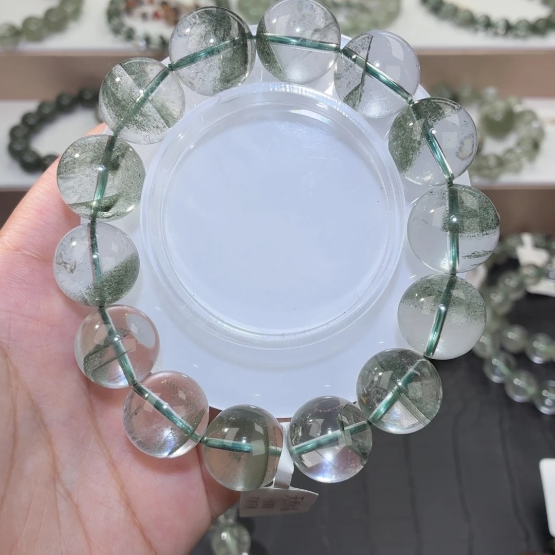 未镶嵌手链水晶绿幽灵16m