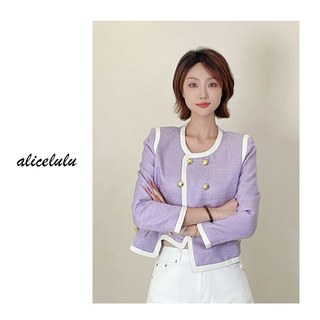 5 alicelulu 新款韩系宽松高级感休闲小香风外套 99018