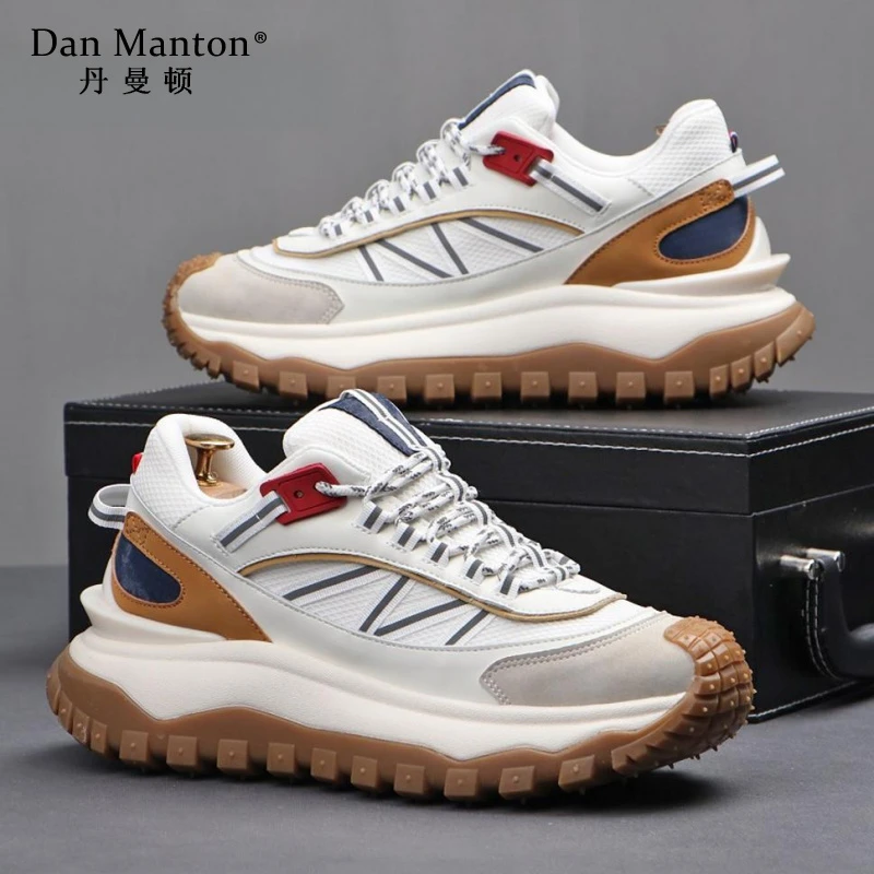 男款休闲鞋子春夏登山拼网老爹鞋男女同款潮流牛筋底运动透气夏季