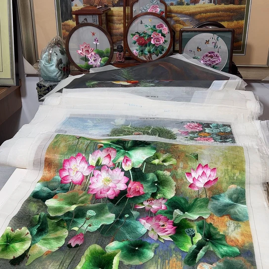 刺绣纯手工刺绣画