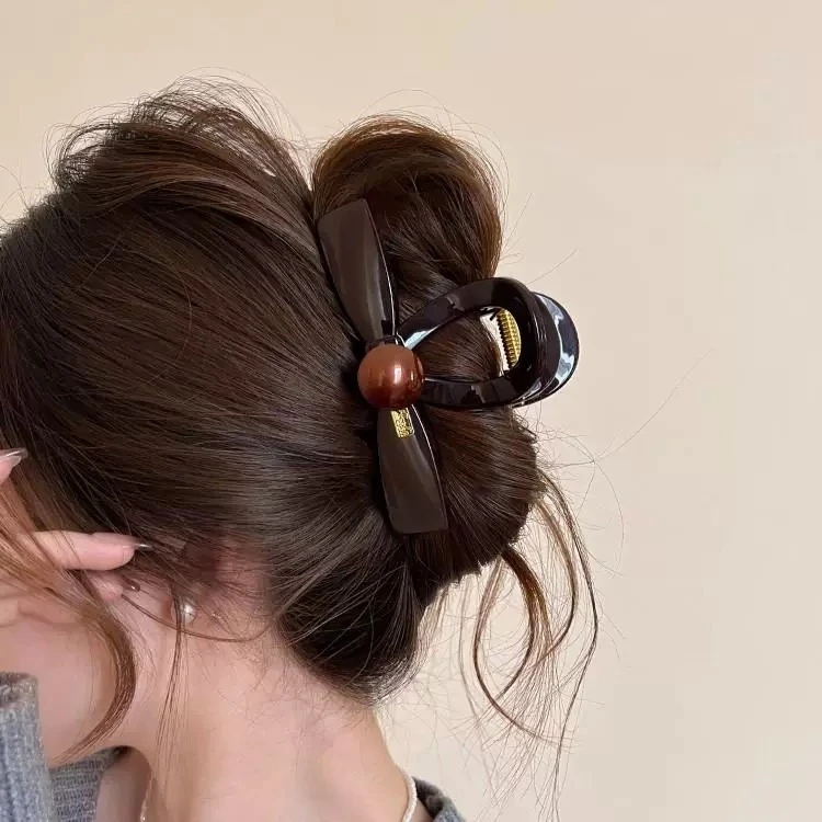 韩系抓夹女秋冬高级感鲨鱼夹发夹后脑勺发量少新款头饰1076