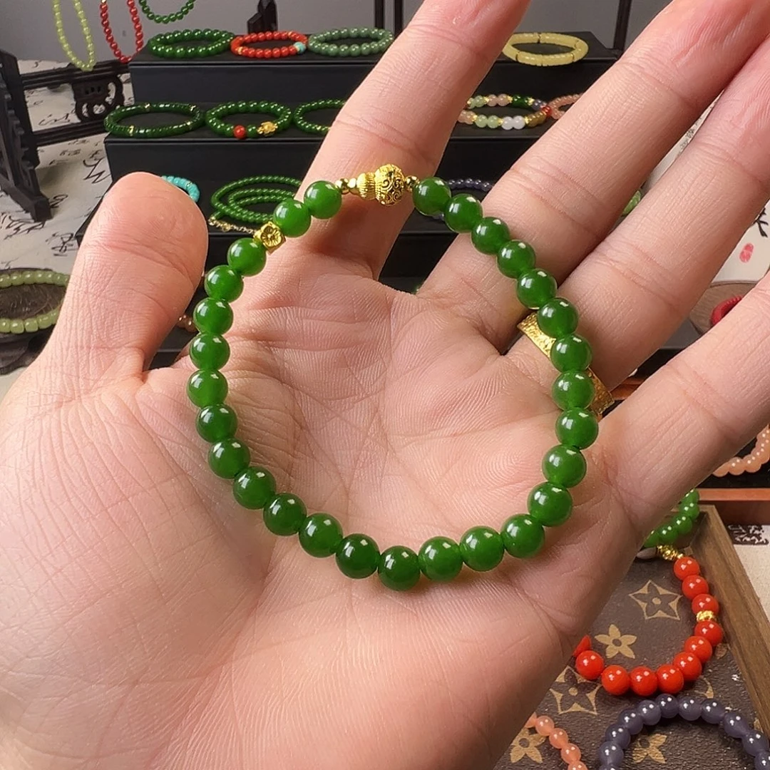 和田玉（碧玉）未镶嵌手串