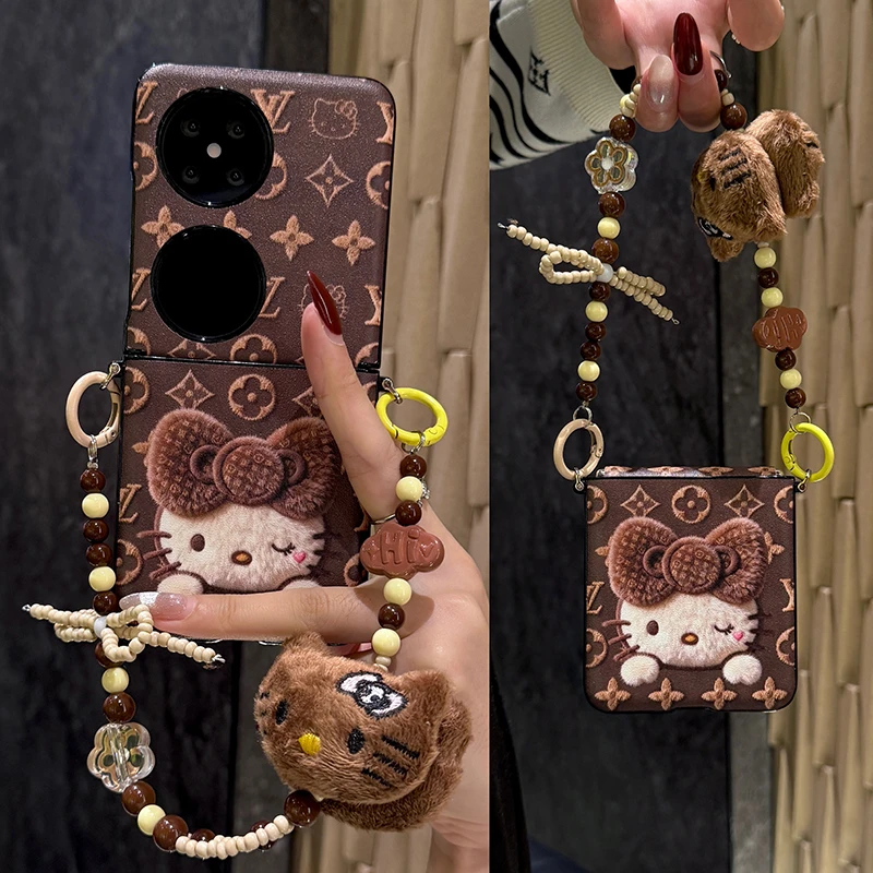 卡通适用华为pocket2手机壳新款p50pocket折叠屏pockets中轴purax