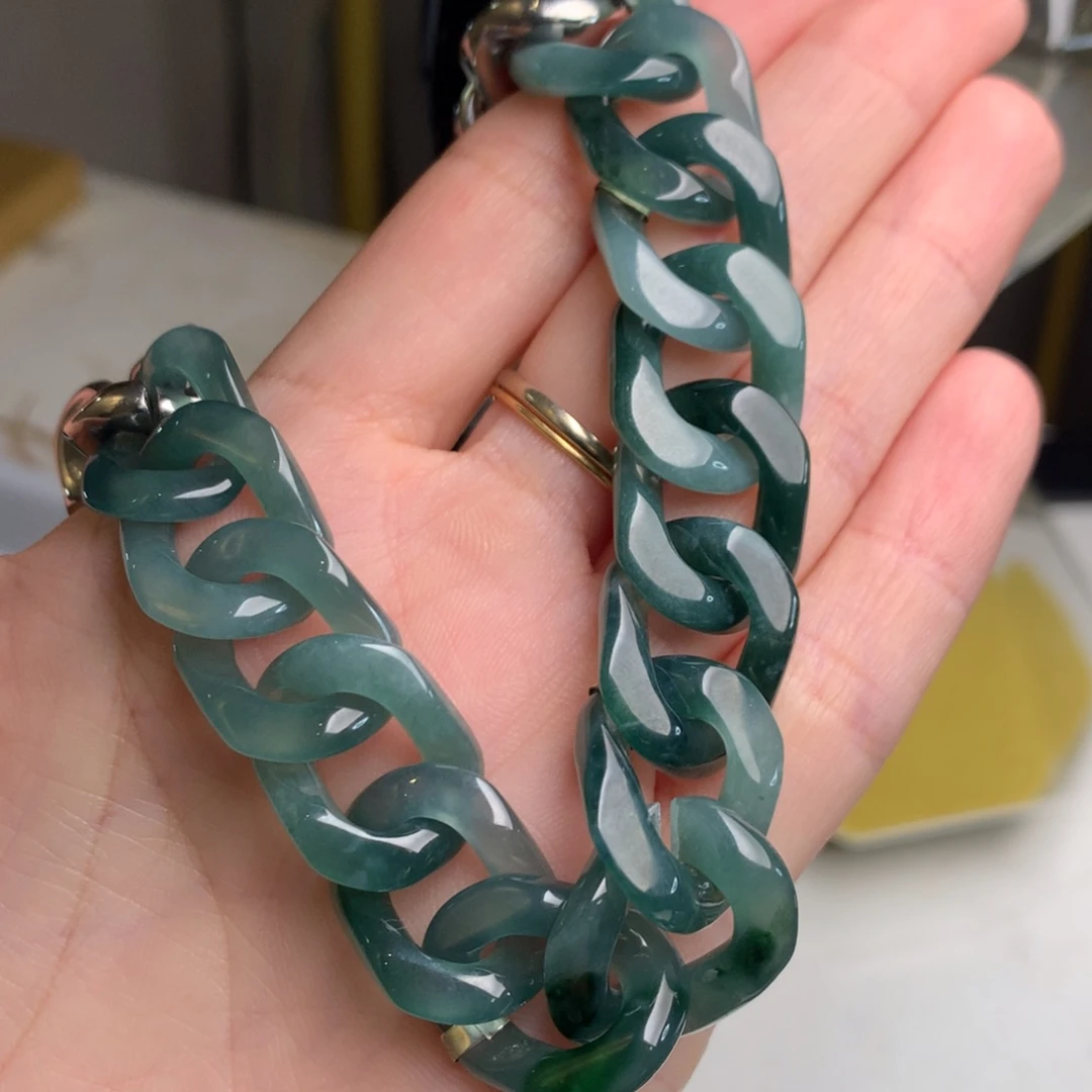 宁***哥翡翠未镶嵌手链翡翠手链10003