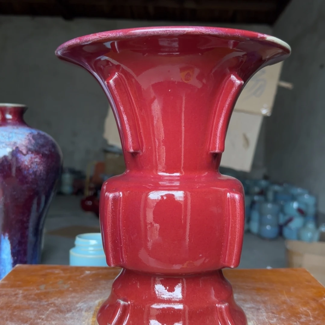 摆件陶郑家钧窑摆件微瑕