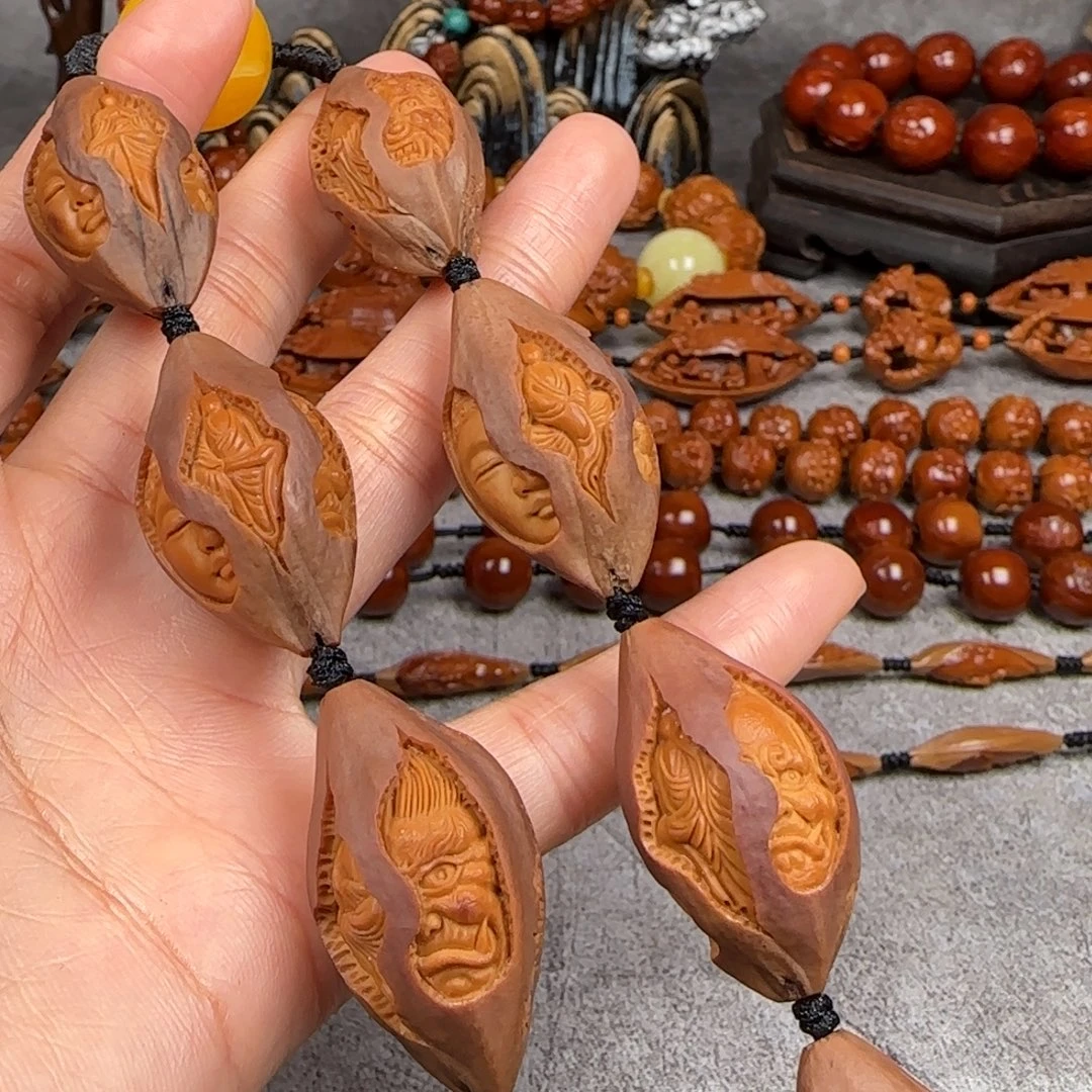 橄榄核手串/手链2.0尺寸三面紫皮无相手持