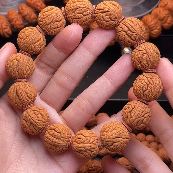 手串桃核精品金丝龙珠1.9