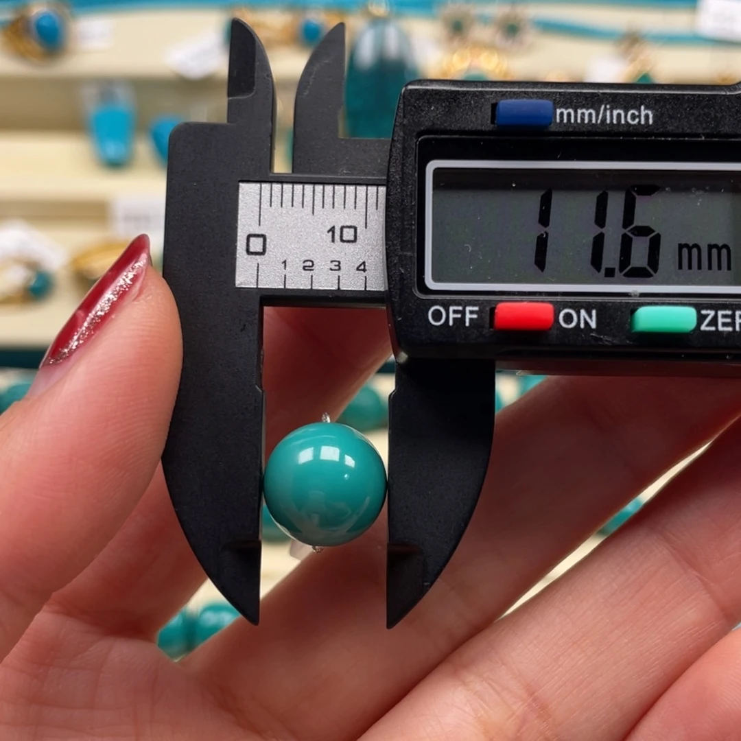 未镶嵌绿松石珠宝奇石圆珠