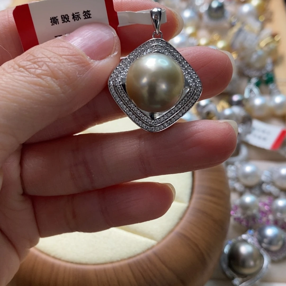 海水珍珠颈饰银S925镶嵌