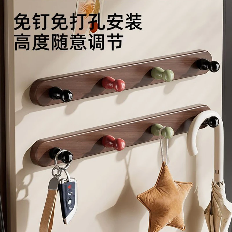 免打孔挂衣钩入户门后衣帽挂钩墙壁进门玄关衣服挂衣架壁挂式排钩