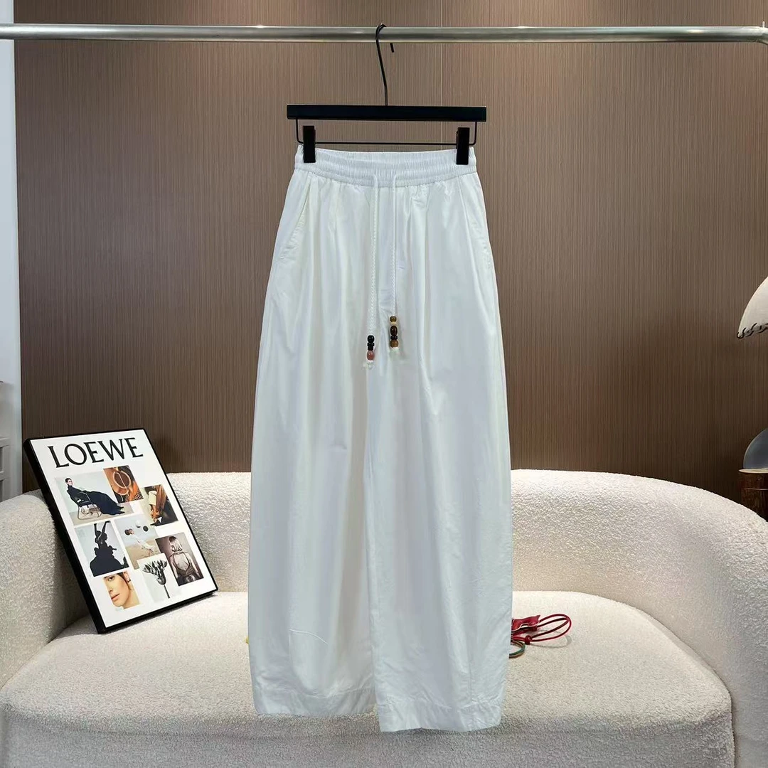 【暖阳束影】夏季薄款抽绳简约百搭速干阔腿裤休闲裤