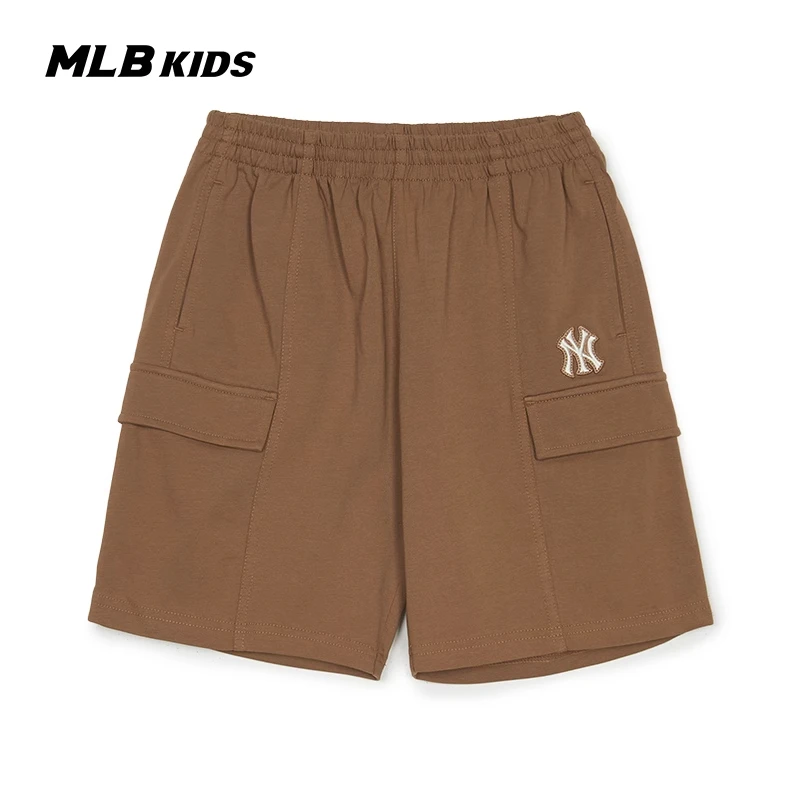 MLB【商场同款】儿童精致透气刺绣LOGO户外工装短裤25夏新7ASPB0353