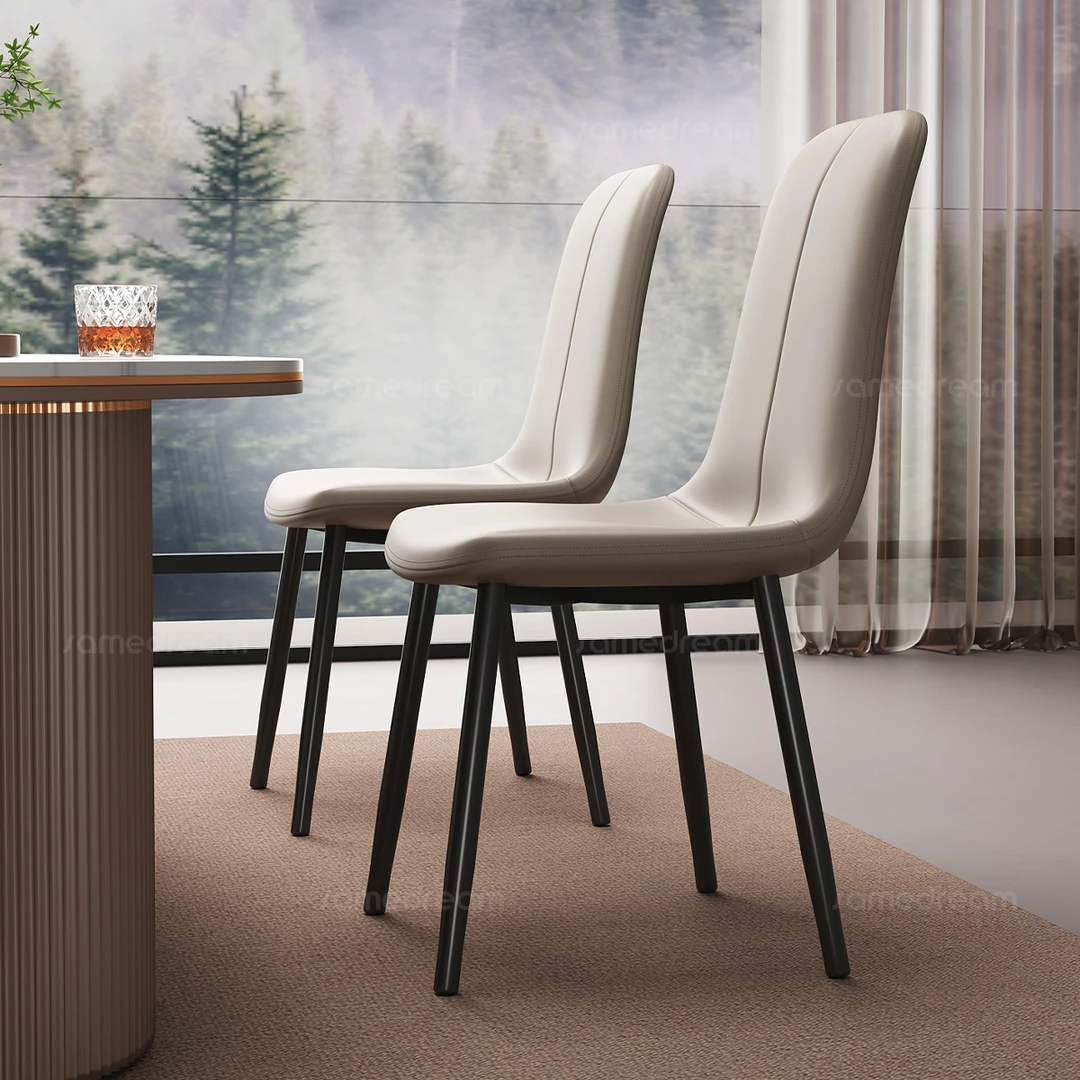 家用靠背餐椅北欧轻奢高级餐桌椅现代简约铁艺吃饭椅子酒店专用椅