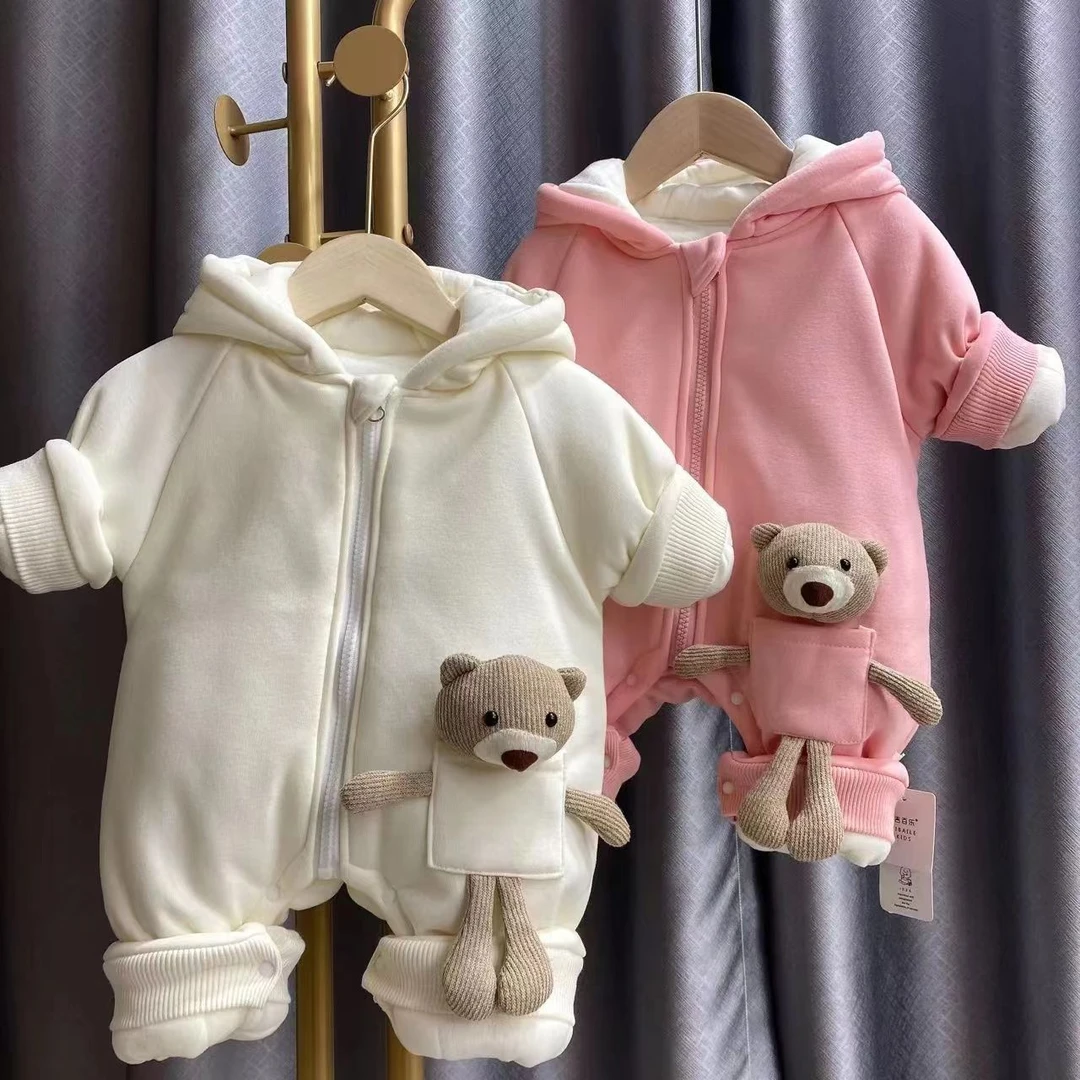 天使熊厚棉连体冬季加绒加厚连体衣